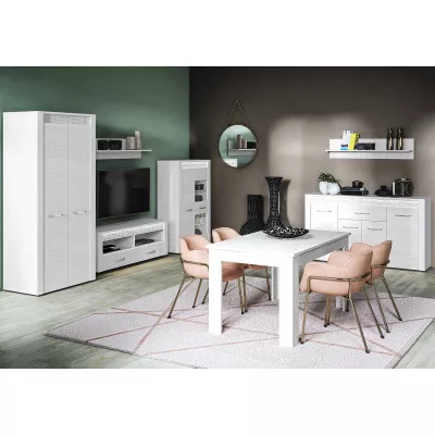 TV stolek DERIKA - bílá borovice