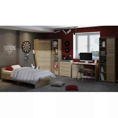 Rohová skříň GVENDA - šířka 82 cm, světlý dub sonoma