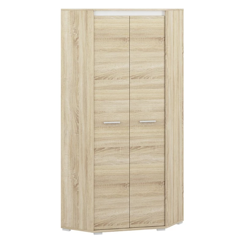 Rohová skříň GVENDA - šířka 82 cm, světlý dub sonoma