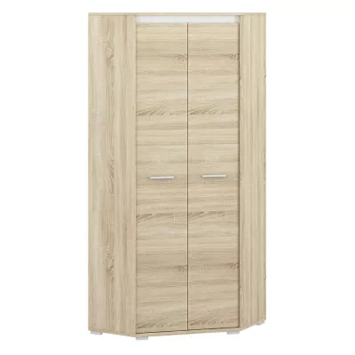 Rohová skříň GVENDA - šířka 82 cm, světlý dub sonoma