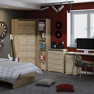 Psací stůl GVENDA - světlý dub sonoma