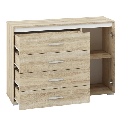 Kombinovaná komoda GVENDA - světlý dub sonoma