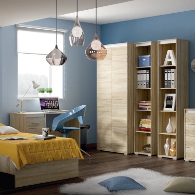 Kombinovaná komoda GVENDA - světlý dub sonoma