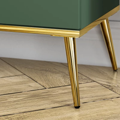 Vitrína s prosklenou částí MAURA - zelená