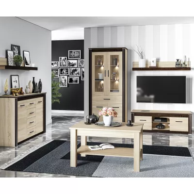 Konferenční stolek GVENDA - světlý dub sonoma