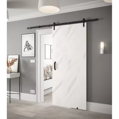 Posuvné dveře s kováním LEONTINA 1 - 90 cm, bílý mramor