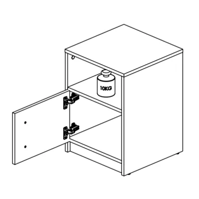 Noční stolek KARIS - bílý / dub artisan