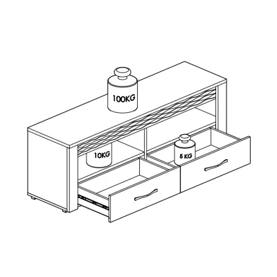 TV stolek DERIKA - bílá borovice