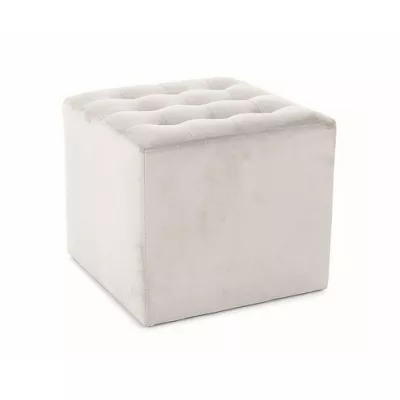 Čalouněný taburet ALFONS - světle šedý