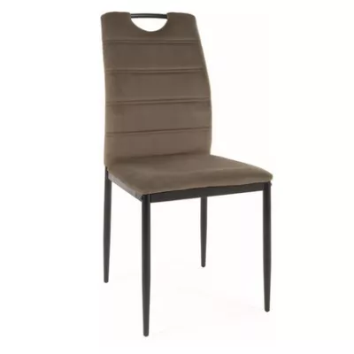 Čalouněná jídelní židle GAJANA - černá / olivová