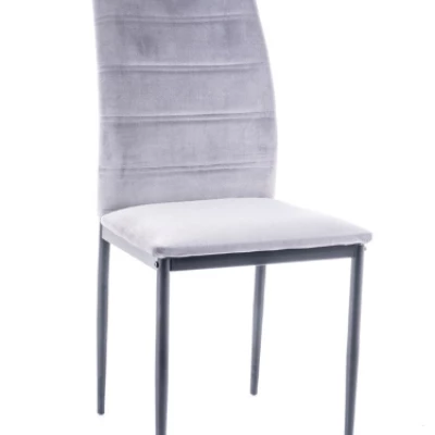 Čalouněná jídelní židle GAJANA - černá / světle šedá