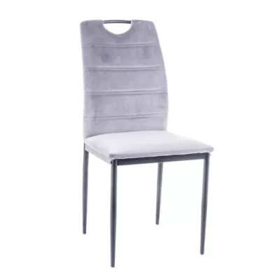 Čalouněná jídelní židle GAJANA - černá / světle šedá