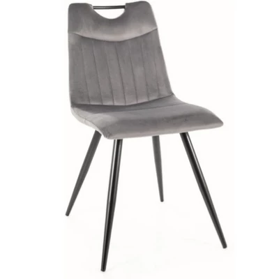 Čalouněná jídelní židle NETTA - černá / šedá