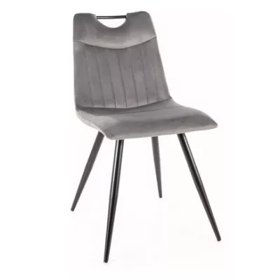 Čalouněná jídelní židle NETTA - černá / šedá