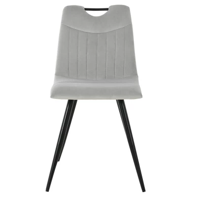 Čalouněná jídelní židle NETTA - černá / světle šedá