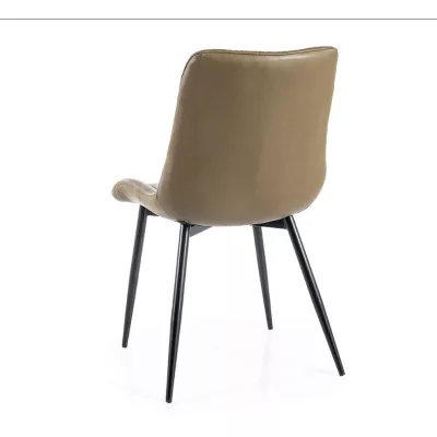 Čalouněná jídelní židle LEANDRA 1 - černá / olivová