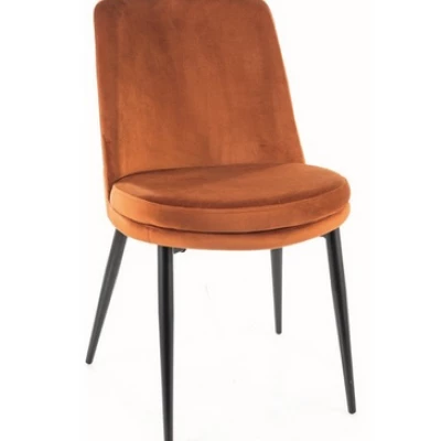 Jídelní židle LAYLA - černá / skořicová