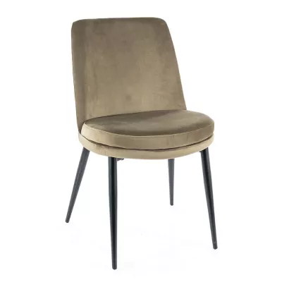 Jídelní židle LAYLA - černá / olivová