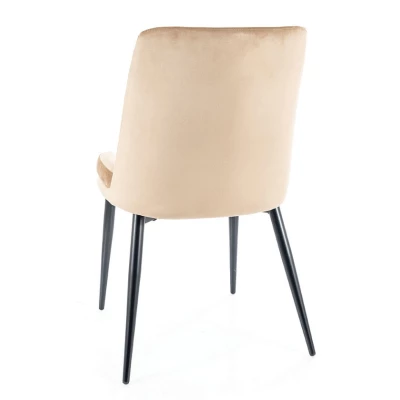 Jídelní židle LAYLA - černá / béžová