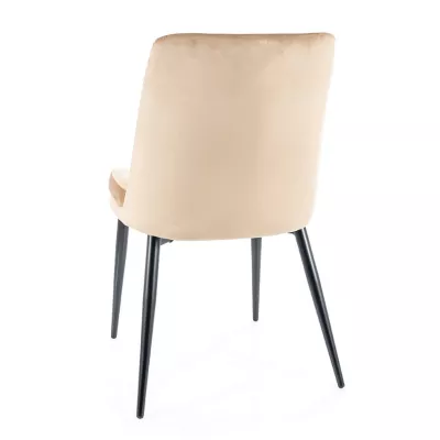 Jídelní židle LAYLA - černá / béžová
