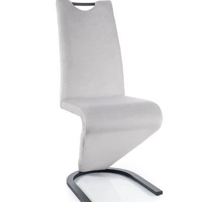 Stylová jídelní židle GALIANA - černá / světle šedá