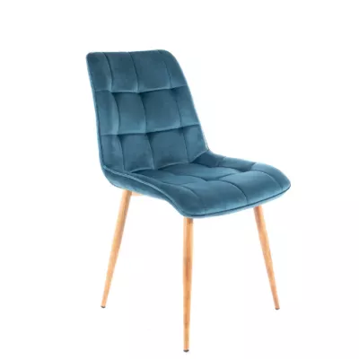 Jídelní židle LYA 4 - tyrkysová / dub