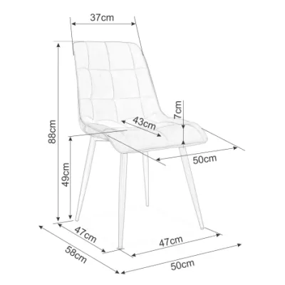 Jídelní židle LYA 4 - šedá / dub