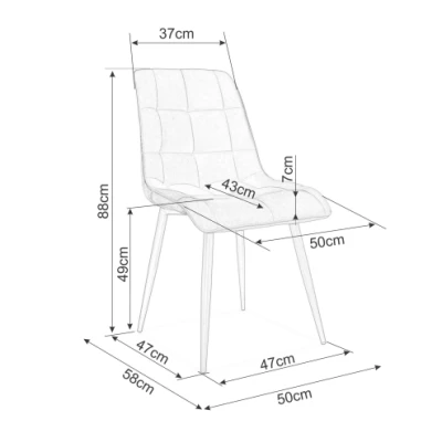 Jídelní židle LYA 4 - světle šedá / dub