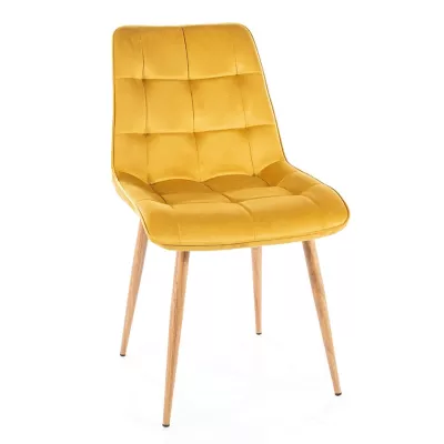 Jídelní židle LYA 4 - žlutá / dub