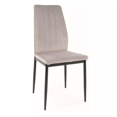Čalouněná židle BRITA - světle šedá / černá