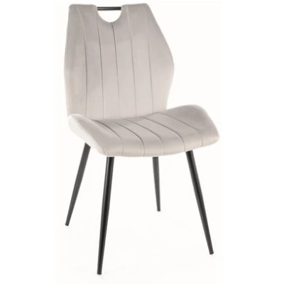 Čalouněná židle ANIKA - černá / světle šedá