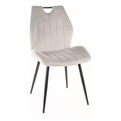 Čalouněná židle ANIKA - černá / světle šedá