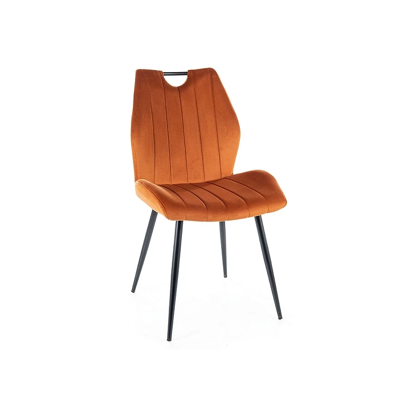 Čalouněná židle ANIKA - černá / skořicová