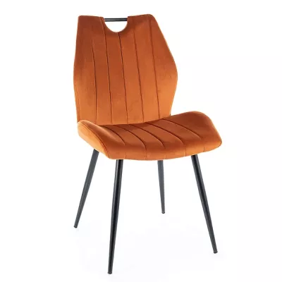 Čalouněná židle ANIKA - černá / skořicová