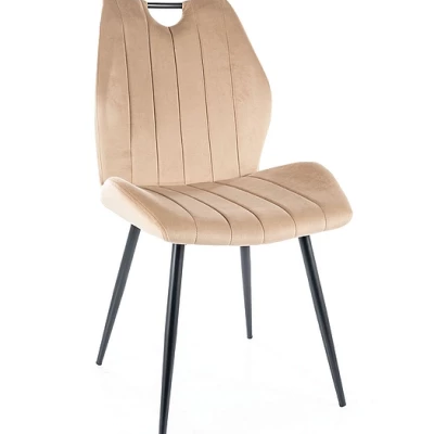 Čalouněná židle ANIKA - černá / béžová