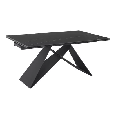 Rozkládací jídelní stůl VIDOR 3 - 160x90, černý / matný černý