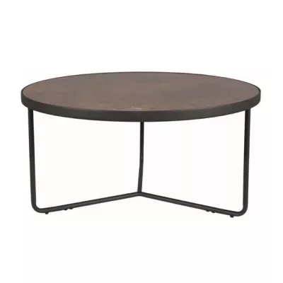 Konferenční stolek DEVID - hnědý kámen / černý