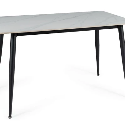 Jídelní stůl JUSEF - 130x70, bílý / černý