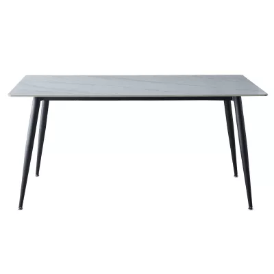 Jídelní stůl JUSEF - 160x90, bílý / černý