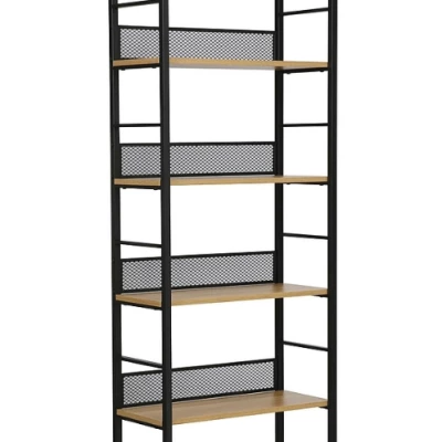 Policový regál JAMIL 3 - dub / černý