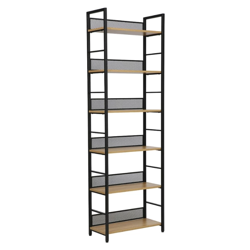 Policový regál JAMIL 3 - dub / černý