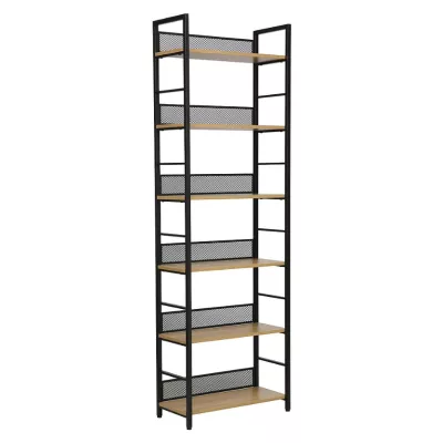 Policový regál JAMIL 3 - dub / černý