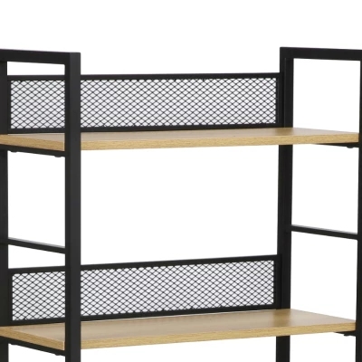 Policový regál JAMIL 3 - dub / černý