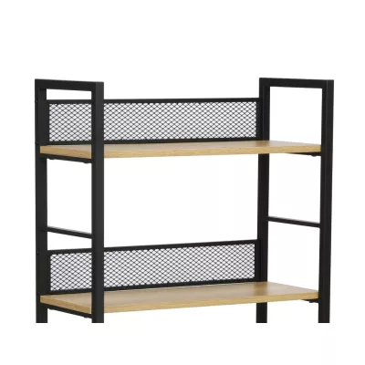 Policový regál JAMIL 3 - dub / černý