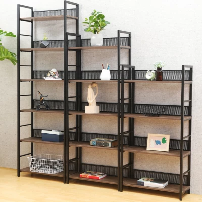 Policový regál JAMIL 3 - dub / černý