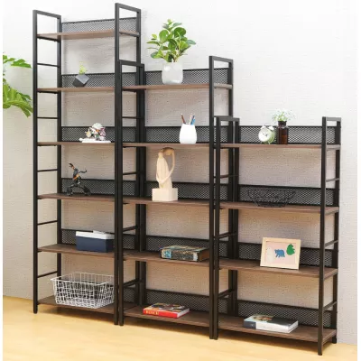 Policový regál JAMIL 3 - dub / černý