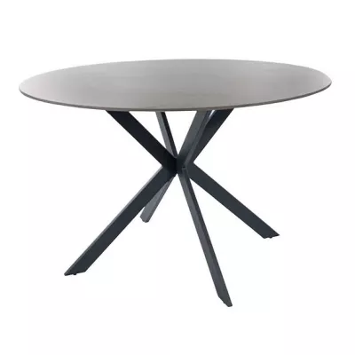 Kulatý jídelní stůl KAMILO - šedý / černý
