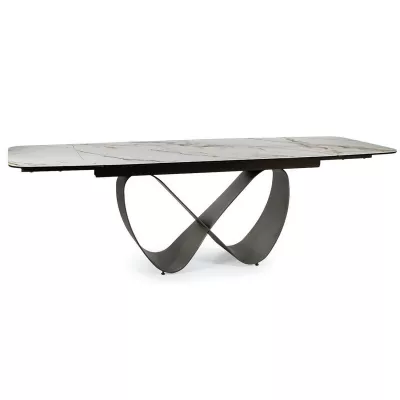 Designový jídelní stůl GRANT - bílý / hnědý