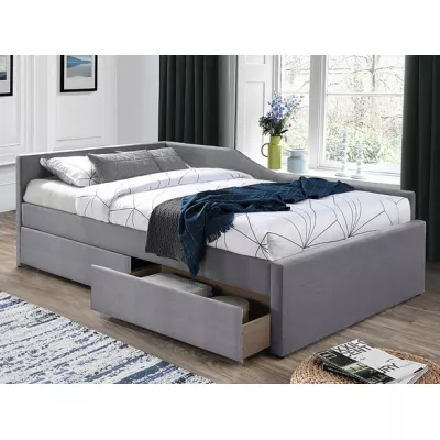 Čalouněná jednolůžková postel TULIA - 120x200 cm, šedá