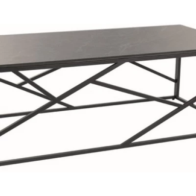 Designový konferenční stolek PIM 3 - šedý mramor / černý